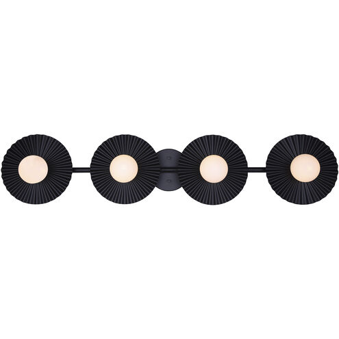 Payton 4 Light 38.75 inch Black Vanity Light Wall Light