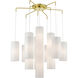 Strathmore 15 Light 44.5 inch Satin Brass Foyer Chandelier Ceiling Light