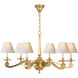 Alexa Hampton Myrna 6 Light 33 inch Natural Brass Chandelier Ceiling Light in Natural Paper