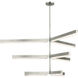 Kelly by Kelly Wearstler Linea LED 56 inch Antique Nickel Three Tier Chandelier Ceiling Light
