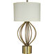 Dewdrop 32 inch 150 watt Brushed Brass Table Lamp Portable Light