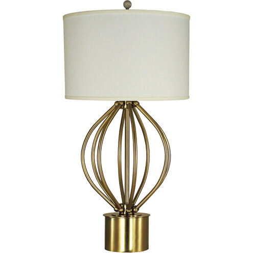 Dewdrop 32 inch 150 watt Brushed Brass Table Lamp Portable Light