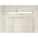 Signature 1 Light 36 inch Brushed Steel Vanity Light Wall Light, Large