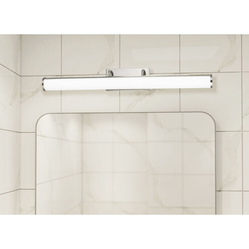Signature 1 Light 36 inch Brushed Steel Vanity Light Wall Light, Large
