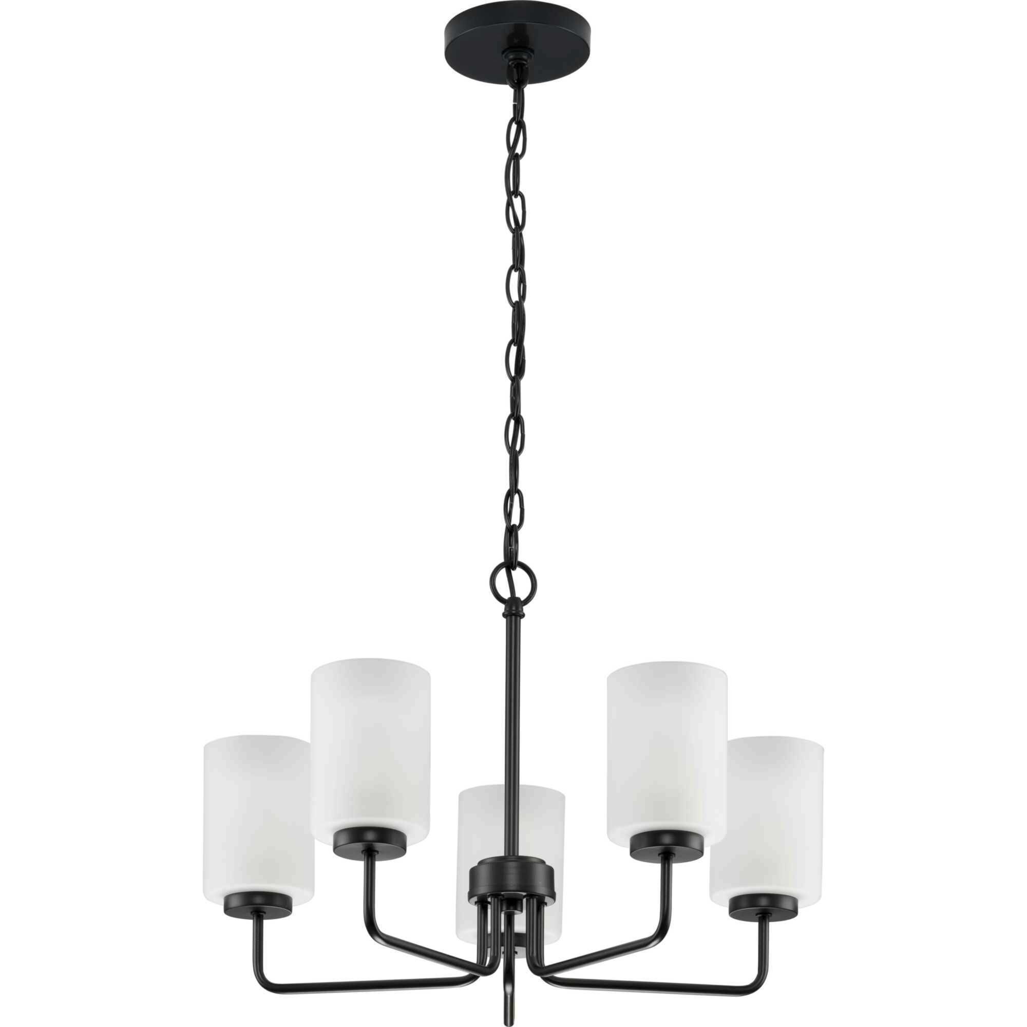 Merry 5 Light 22 inch Matte Black Chandelier Ceiling Light