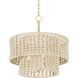 Yorkhill 3 Light 22 inch Vintage Gold Leaf Pendant Ceiling Light