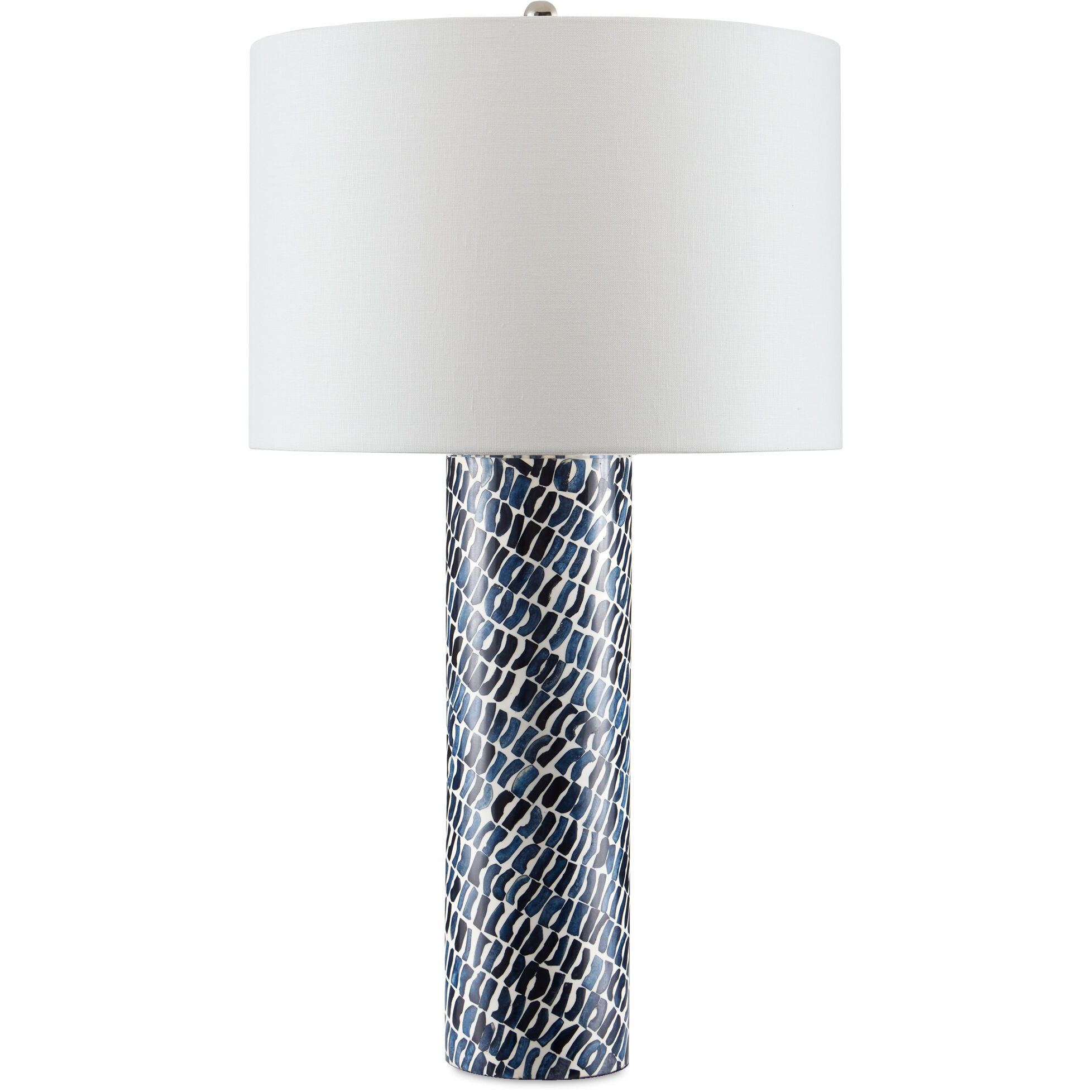 Indigo 27.5 inch 150 watt Blue/White Table Lamp Portable Light