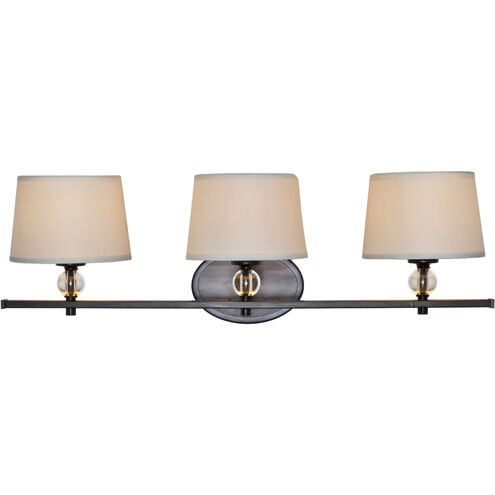 Rondo 3 Light 26.25 inch Oil Rubbed Bronze Bath Light Wall Light