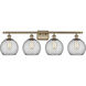 Ballston Farmhouse Chicken Wire LED 36 inch Antique Brass Bath Vanity Light Wall Light, Ballston