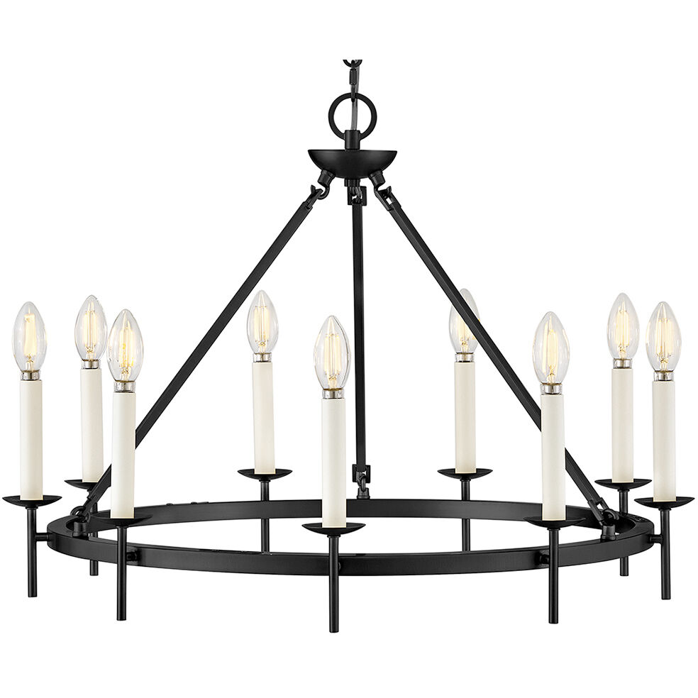 Copley 9 Light 27.75 inch Black Chandelier Ceiling Light