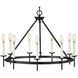 Copley 9 Light 27.75 inch Black Chandelier Ceiling Light