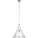 Amber Lewis Wren LED 17.75 inch Polished Nickel Pendant Ceiling Light