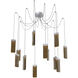 Parallel LED 13.3 inch Classic Silver Swag Multi-Pendant Ceiling Light in 3000K LED, Bronze Granite