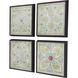 Geometrics Collection Blue Framed Art