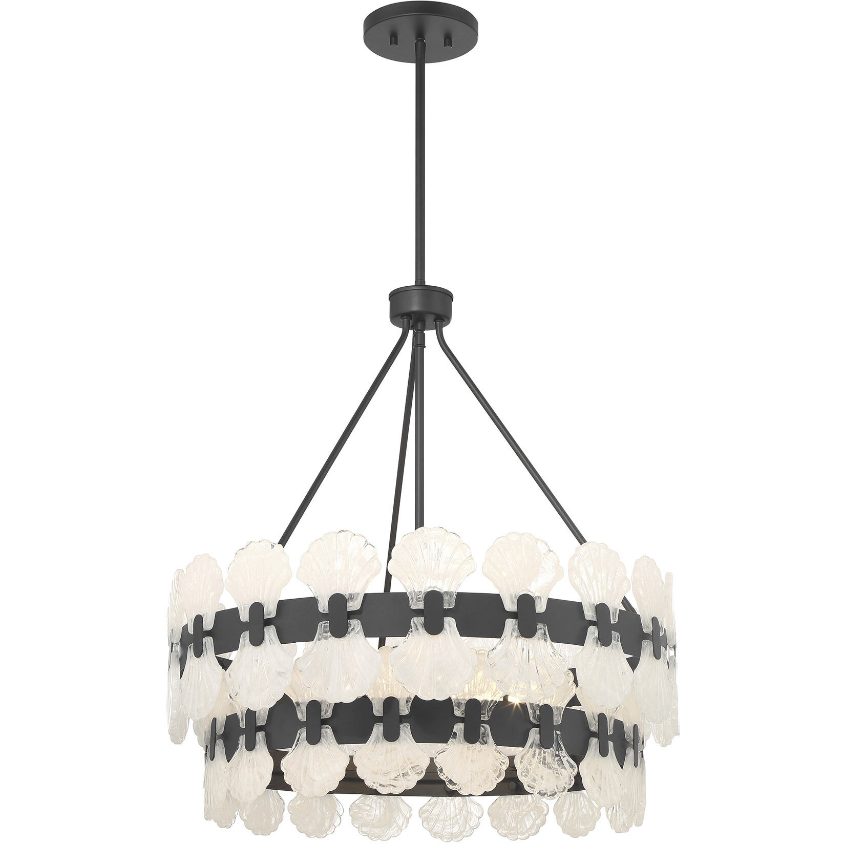 Bancroft 5 Light 24 inch Matte Black Chandelier Ceiling Light