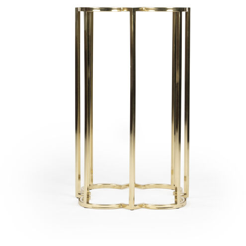 Auroria Glass Side Table in Black,Gold