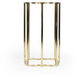 Auroria Glass Side Table in Black,Gold