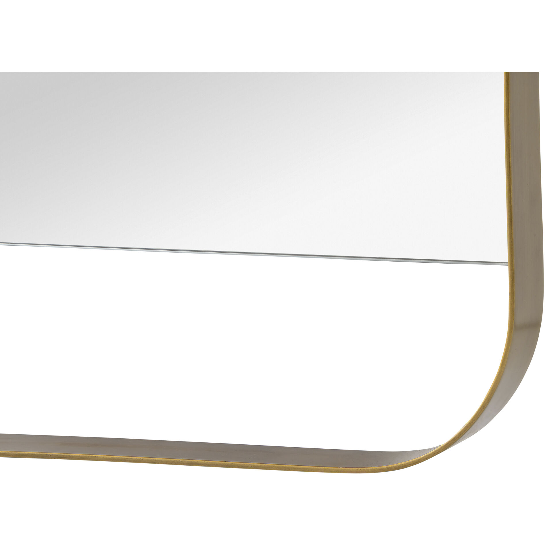 Zariyah 38 X 20 inch Antique Brass Wall Mirror