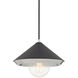 Marnie 1 Light 11.75 inch Polished Nickel Pendant Ceiling Light in Polished Nickel and Black