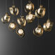 Riza 10 Light 12.2 inch Modern Brass Pendant Ceiling Light