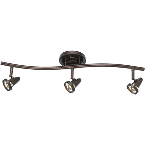 Serpentine 3 Light Rust Rail Fixture Ceiling Light