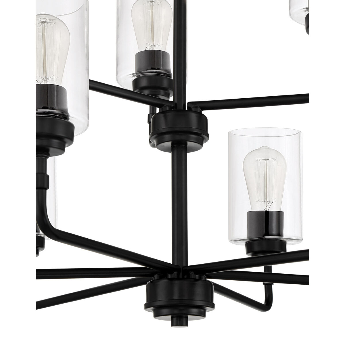Stowe 9 Light 30 inch Flat Black Chandelier Ceiling Light