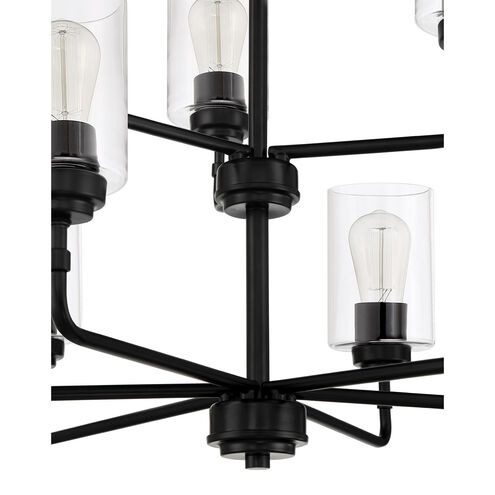 Stowe 9 Light 30 inch Flat Black Chandelier Ceiling Light