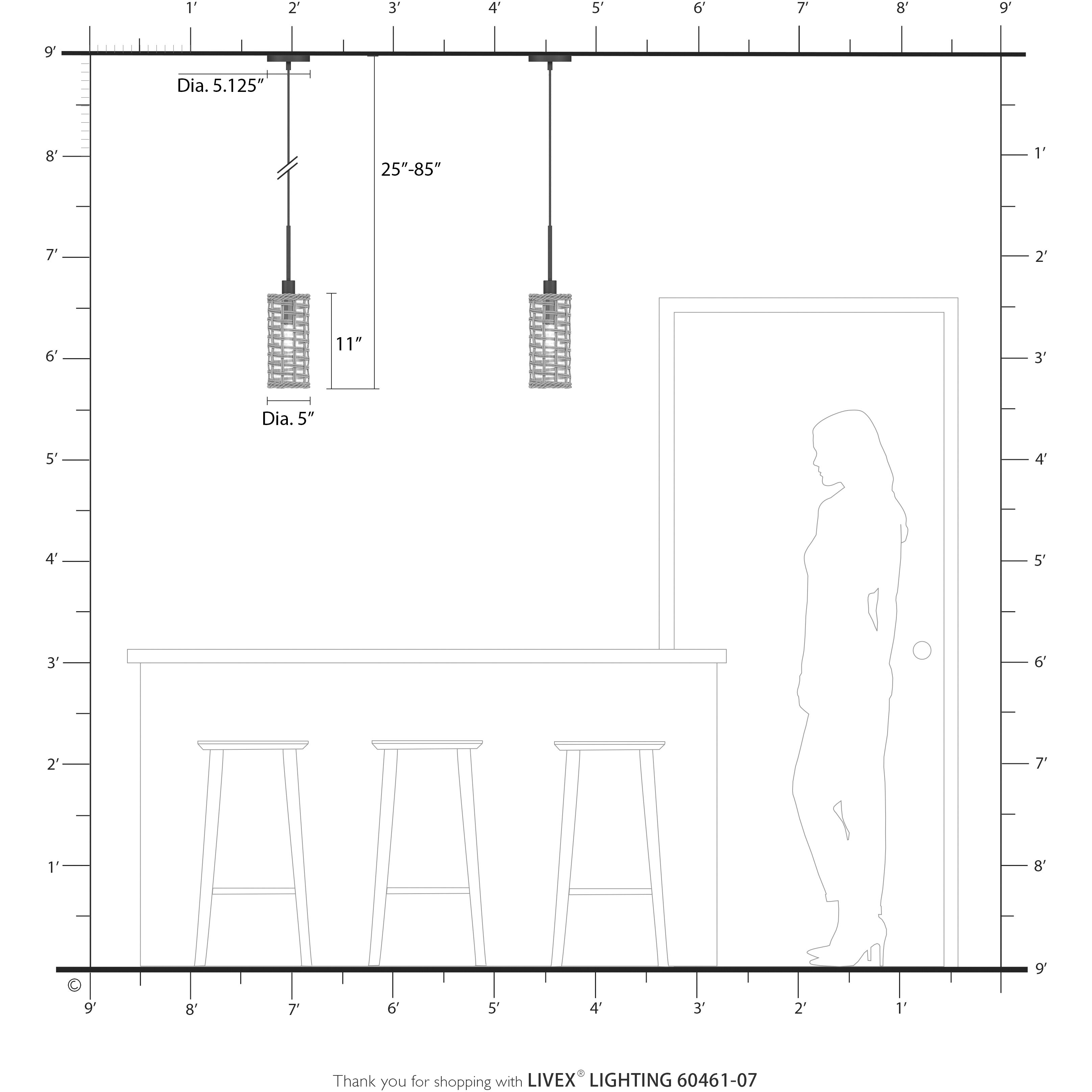 Twinewell 1 Light 5.13 inch Bronze Mini Pendant Ceiling Light