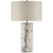 Faux Birch 29.5 inch 150 watt Birch White and Gray Table Lamp Portable Light