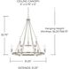 Tanner 9 Light 31 inch Brushed Nickel Chandelier Ceiling Light