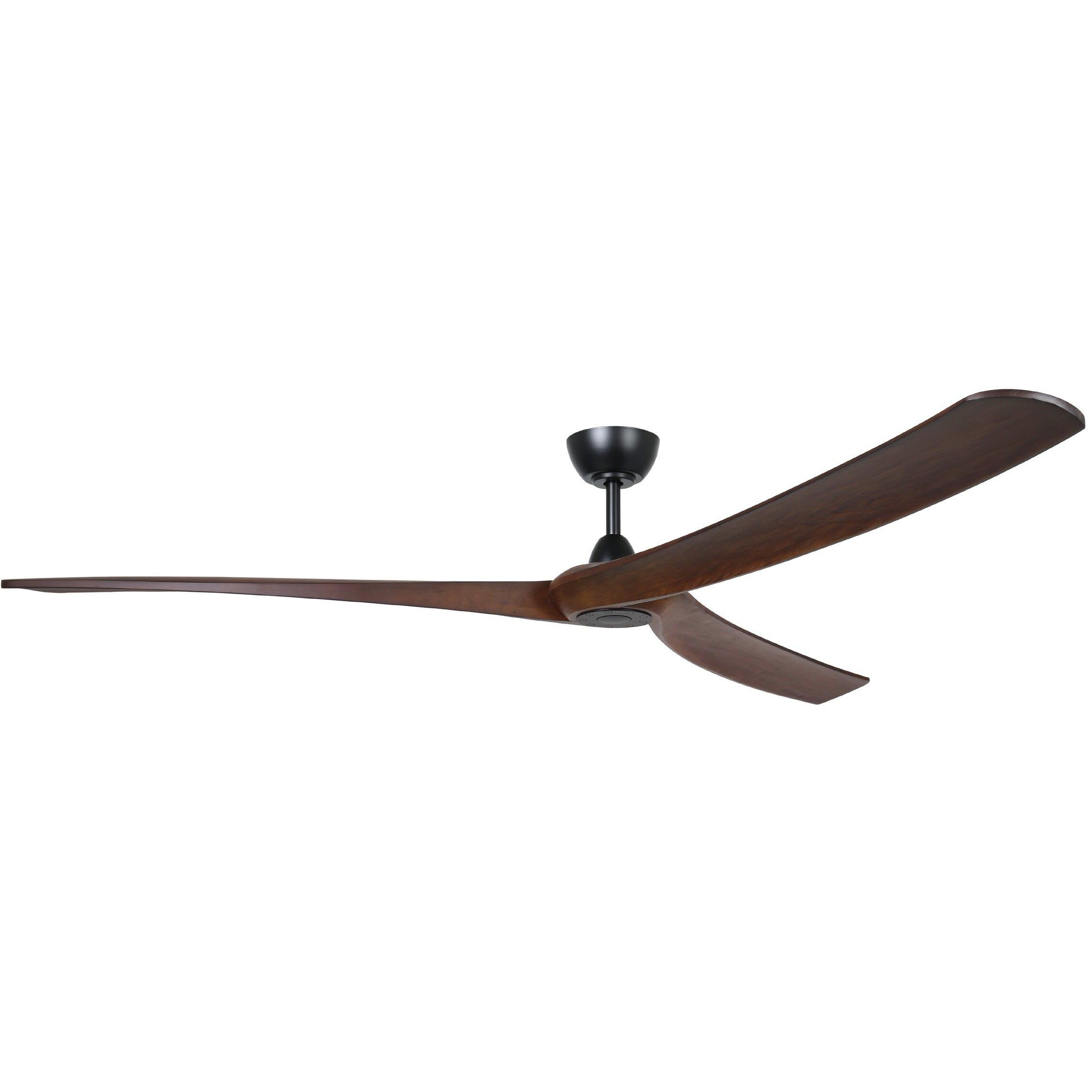 Williwaw 84 inch Black with Walnut Blades Ceiling Fan