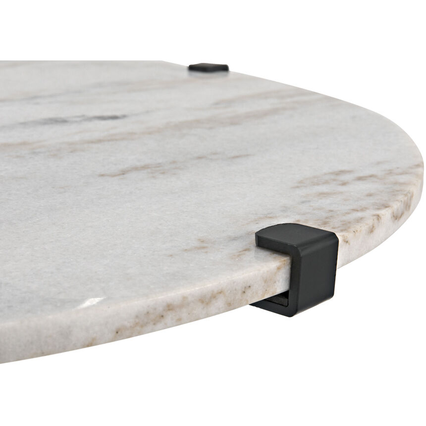 Edith 30.5 X 30.5 inch Matte Black Adjustable Side Table, Large