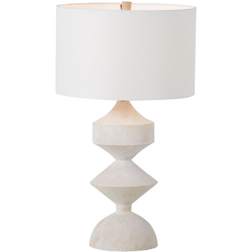 Maddox 30 inch Plaster White Table Lamp Portable Light
