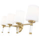 Henri Vanity Wall Light in Modern Gold