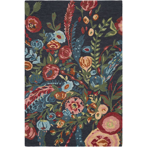Shindig 36 X 24 inch Onyx/Lunar Green/Brick/Light Wood/Nickel Handmade Rug in 2 x 3
