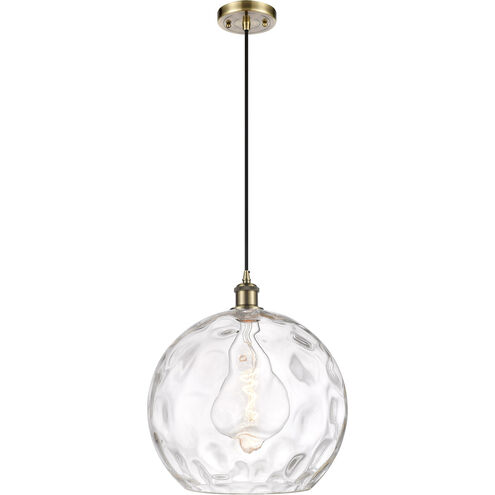 Ballston Athens Water Glass LED 13.75 inch Antique Brass Pendant Ceiling Light