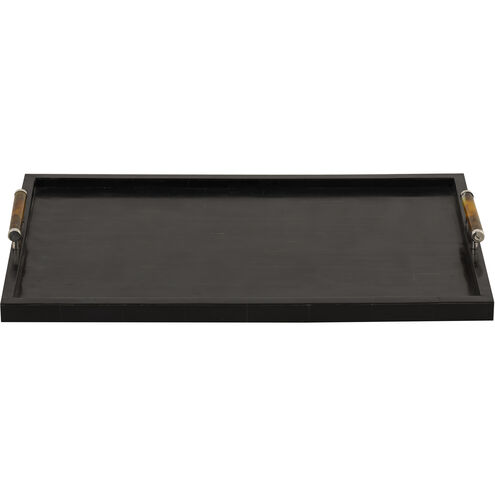 Ebony Black with Horn and Nickel Tray