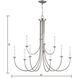 Meadowview 9 Light 36 inch Brushed Nickel Chandelier Ceiling Light
