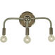 Candide 3 Light 15 inch Polished Nickel with Satin Pewter Accents Sconce Wall Light