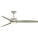 Spitfire 54 inch Matte White with Light Oak Blades Indoor/Outdoor Smart Ceiling Fan in 21, Kit