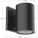 Nordic LED 5 inch Gray Exterior Wall Sconce