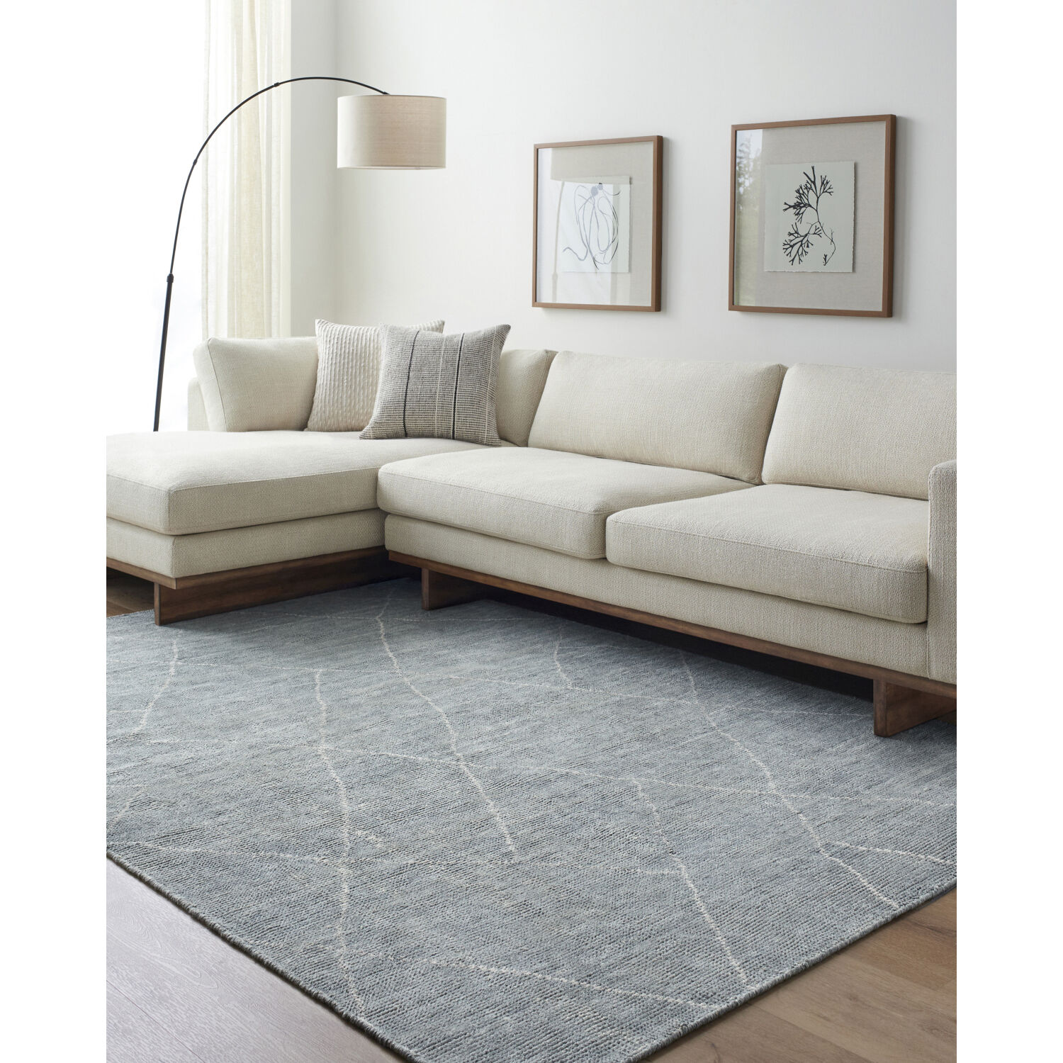 Nalan 108 X 72 inch Medium Gray Rug, Rectangle
