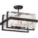 Cloud Break 4 Light 15 inch Coal Semi Flush Ceiling Light