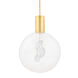 Gio 1 Light 16 inch Aged Brass Pendant Ceiling Light