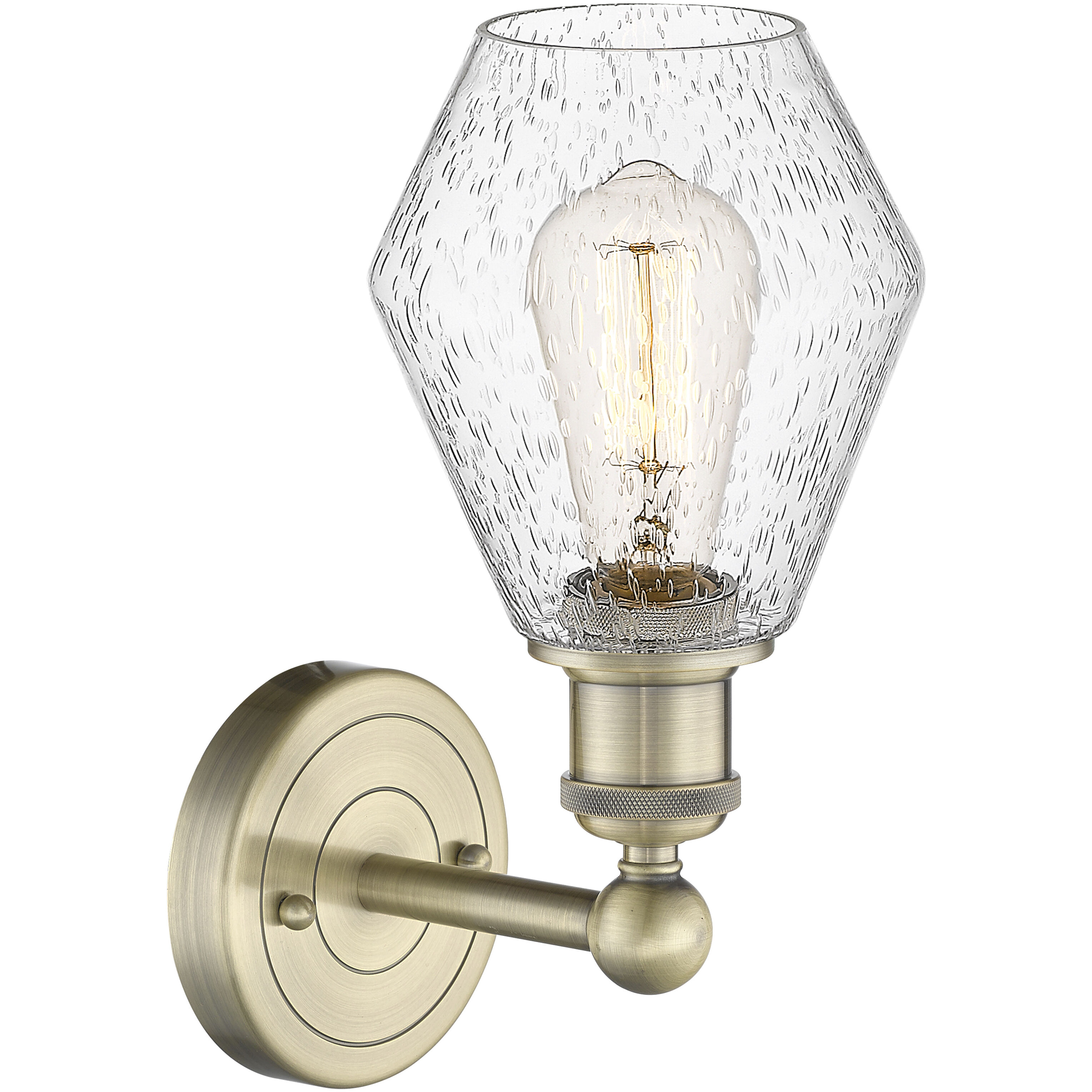 Cindyrella Sconce Wall Light in Antique Brass, Seedy