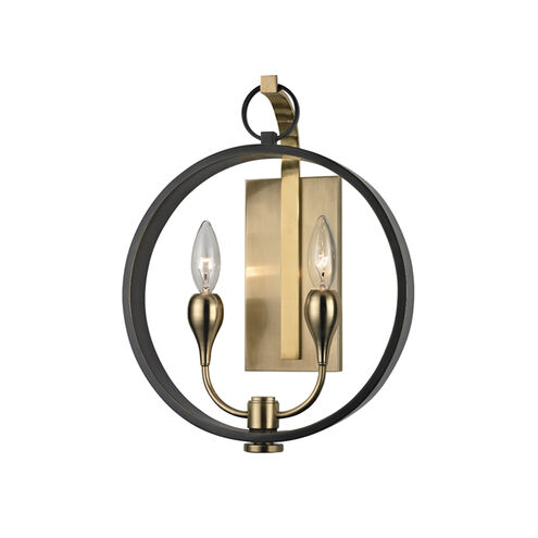 Dresden 2 Light 12 inch Aged Old Bronze ADA Wall Sconce Wall Light