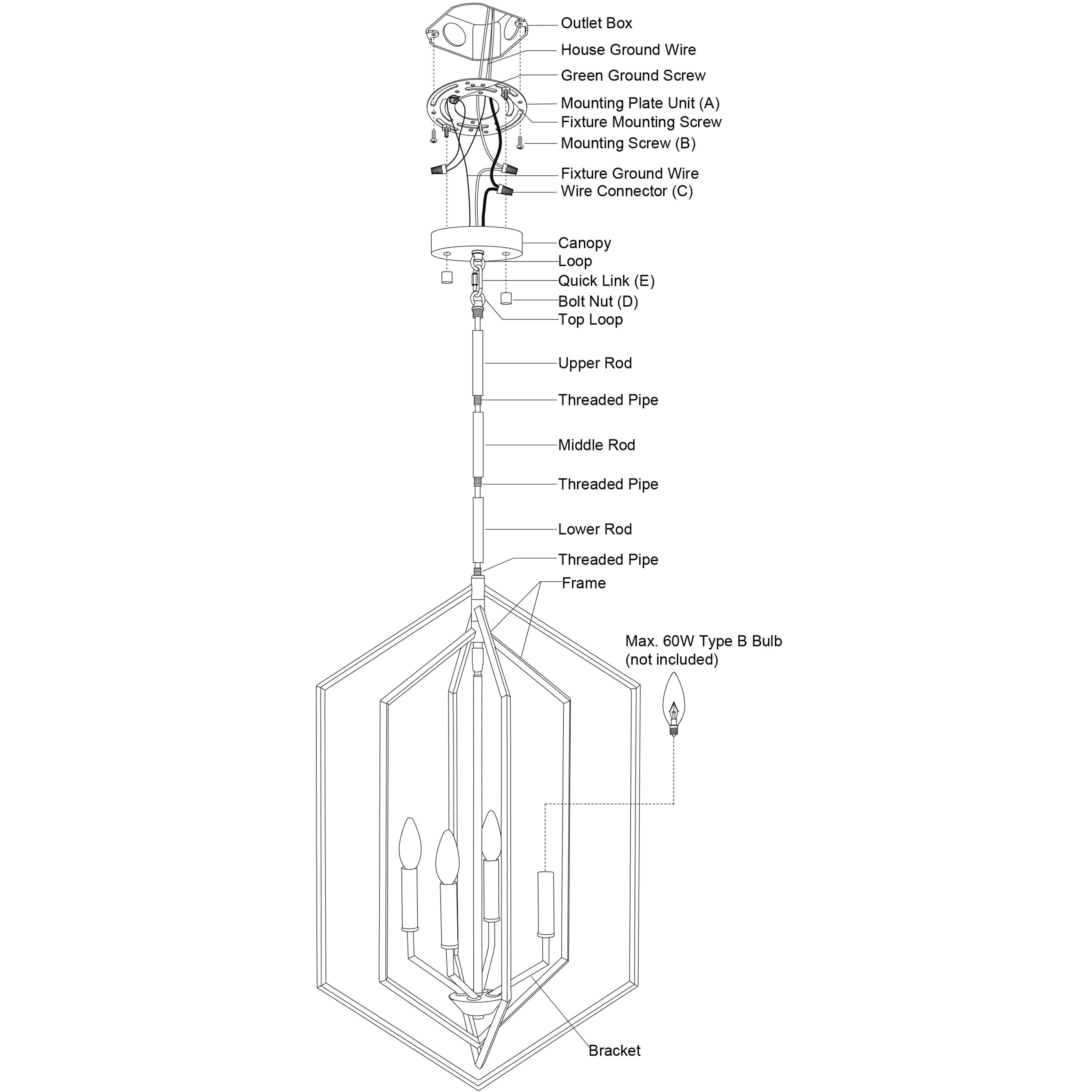 Riley LED 18 inch Black and Satin Brass Pendant Ceiling Light