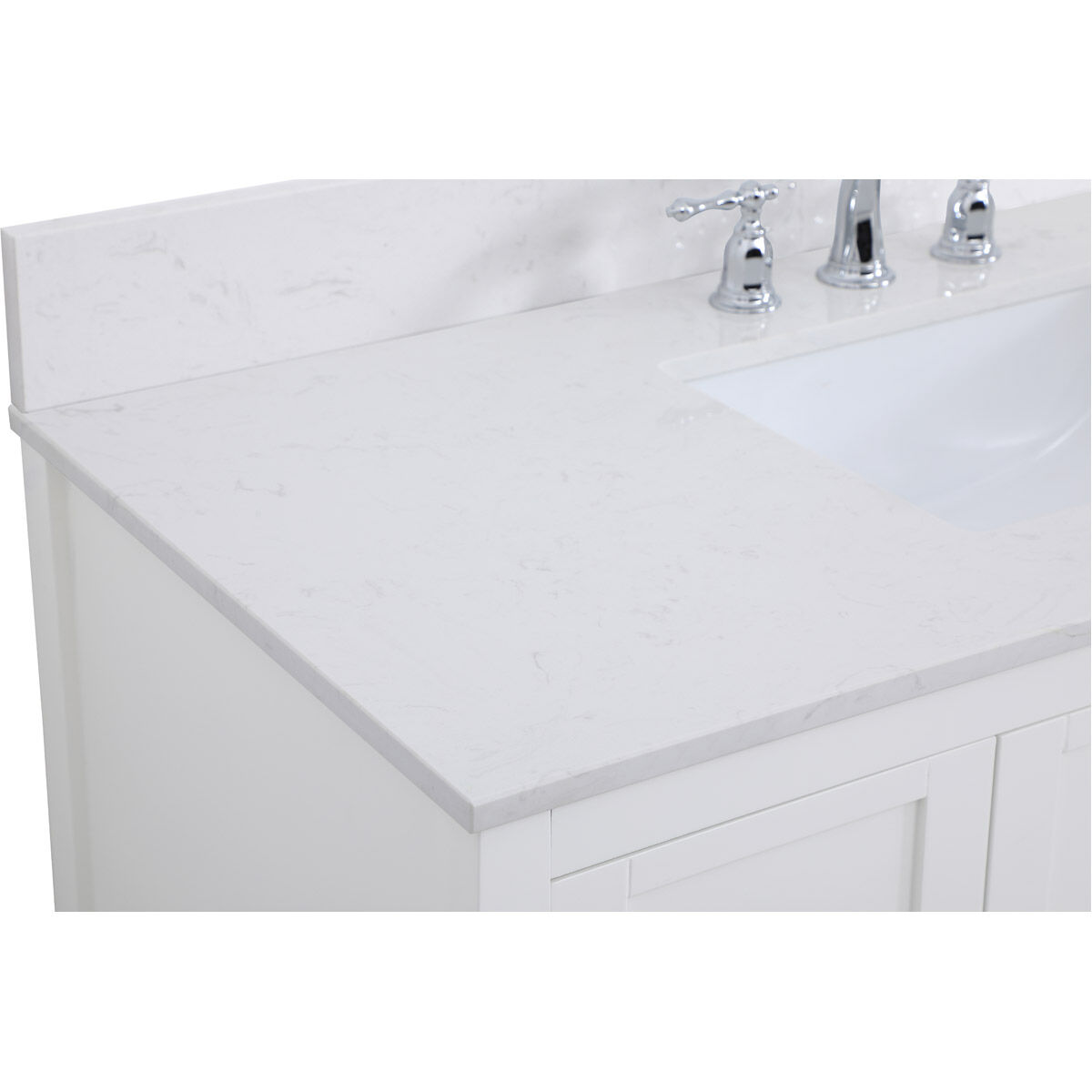 Theo 48 X 22 X 34 inch White Vanity Sink Set