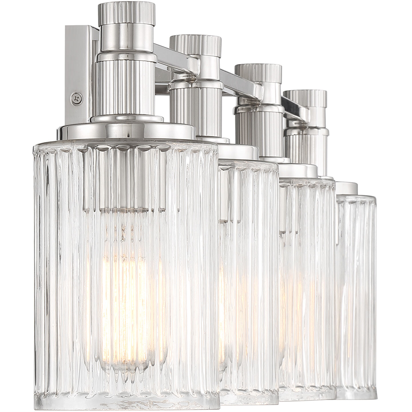 Concord 4 Light 30.75 inch Silver and Polished Nickel Bathroom Vanity Light Wall Light