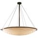 Porcelina 8 Light 51 inch Matte Black Pendant Bowl Ceiling Light in Bamboo, Incandescent